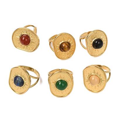 Natural Mixed Stone Finger Rings