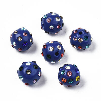 Polymer Clay Rhinestone Beads