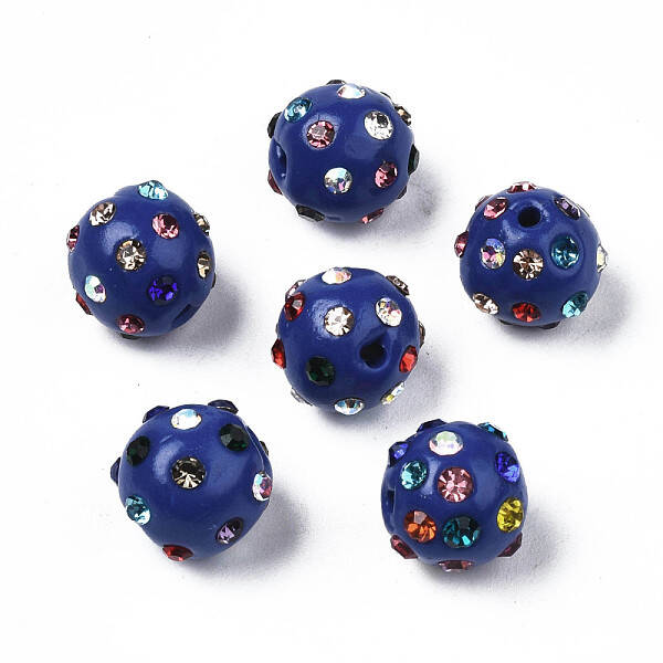 Polymer Clay Rhinestone Beads