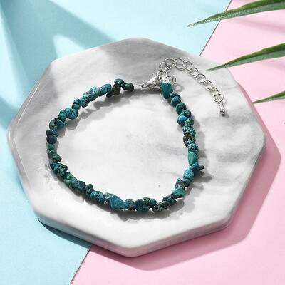 Natural Chrysocolla Chips Bracelets for Women