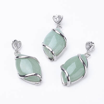Natural Green Aventurine Pendants