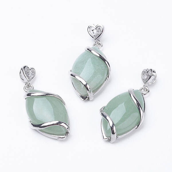 Natural Green Aventurine Pendants