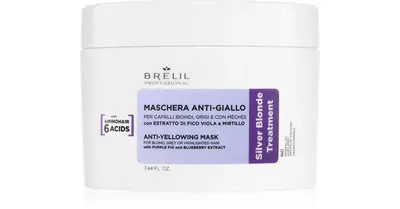 Brelil Professional Anti-yellow mask against yellow tones for blonde and gray hair 220 ml
