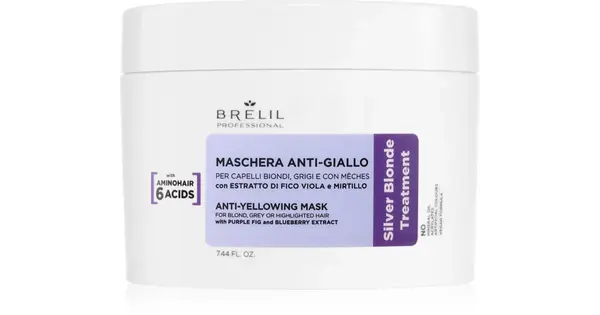 Brelil Professional Anti-yellow mask against yellow tones for blonde and gray hair 220 ml
