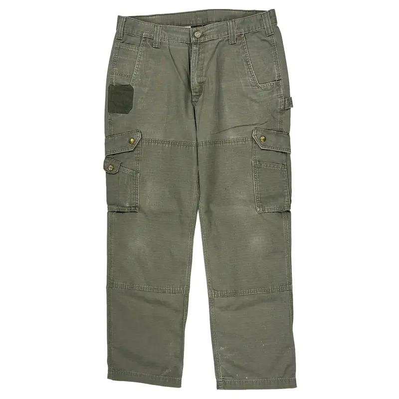 Carhartt Cargo Trousers - 34″ Waist Green Cotton