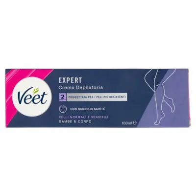 Veet Depilatory Cream Legs And Body Expert Normal And Sensitive Skin 100 Ml