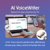 AI VoiceWriter – Smart Dictation & AI Writing Assistant for Windows & Mac with USB Dongle & Mobile App for Voice Input, Pro...