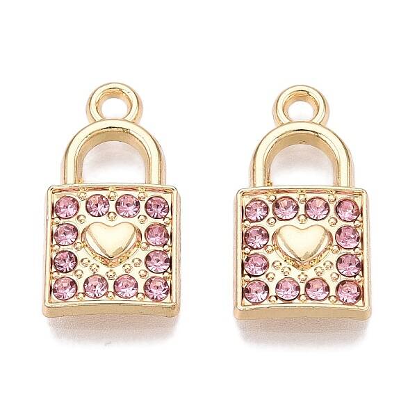 Rack Plating Alloy Rhinestone Pendants