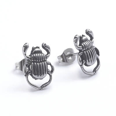 Retro 304 Stainless Steel Stud Earrings