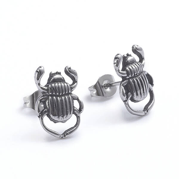 Retro 304 Stainless Steel Stud Earrings
