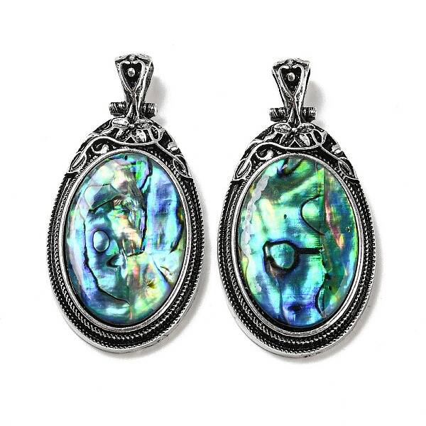 Natural Paua Shell Big Pendants