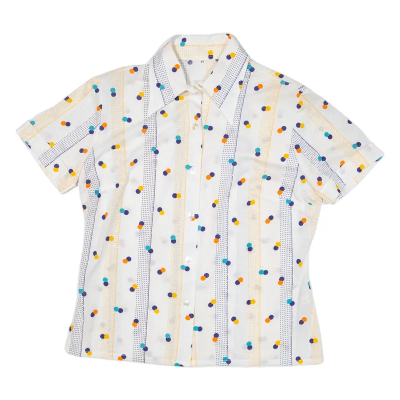 Womens Shirt White Spotted S