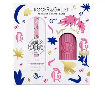 Roger & Gallet Rose Set Beneficial Water 100ml + Scented Candle
