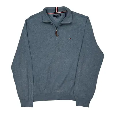 Tommy Hilfiger 1/4 Zip - XL Grey Cotton