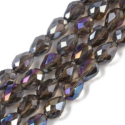 Transparent Electroplate Glass Beads Strands