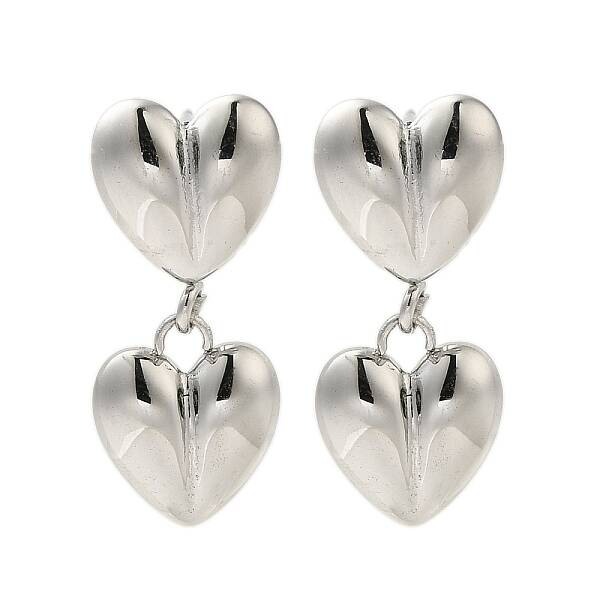 304 Stainless Steel Heart Stud Earrings for Women