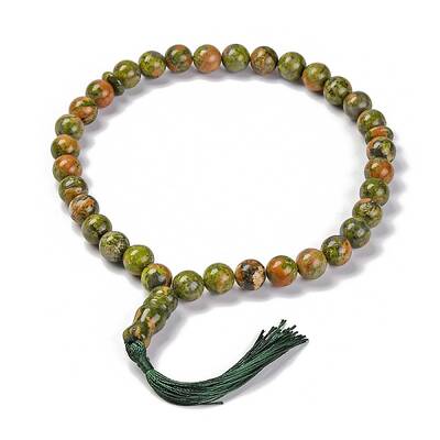 Natural Unakite Beads Stretch Bracelets