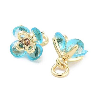Brass Micro Pave Cubic Zirconia Charms