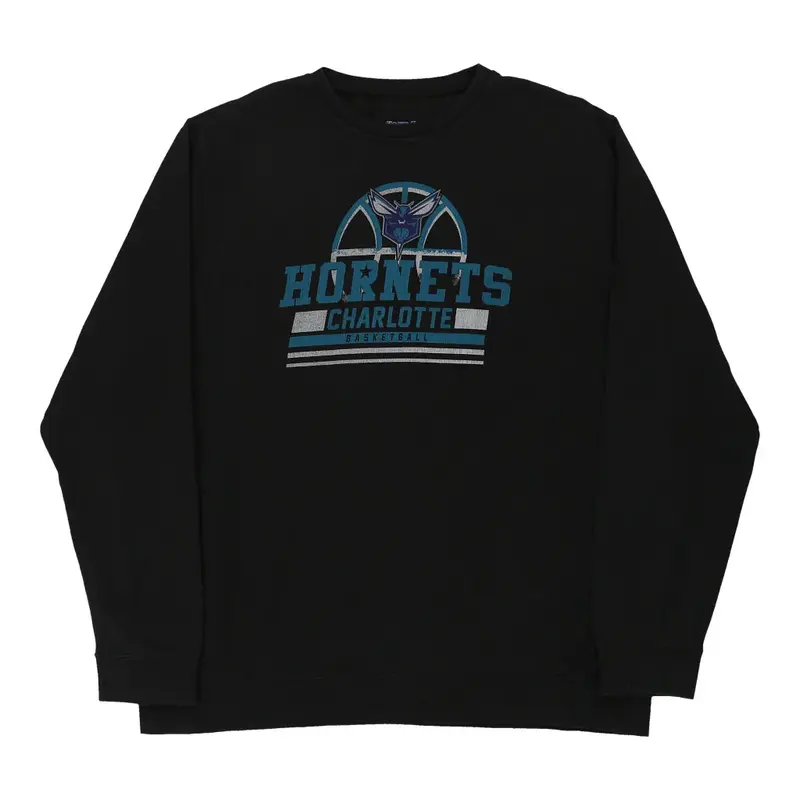 Charlotte Hornets Nba Sweatshirt - 2XL Black Cotton