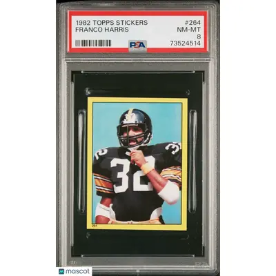 Franco Harris PSA 1982 Topps Stickers Football #264 8 73524514