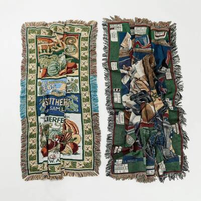 Preloved Woven Tapestry Blankets | Set of 2 | Size: One Size