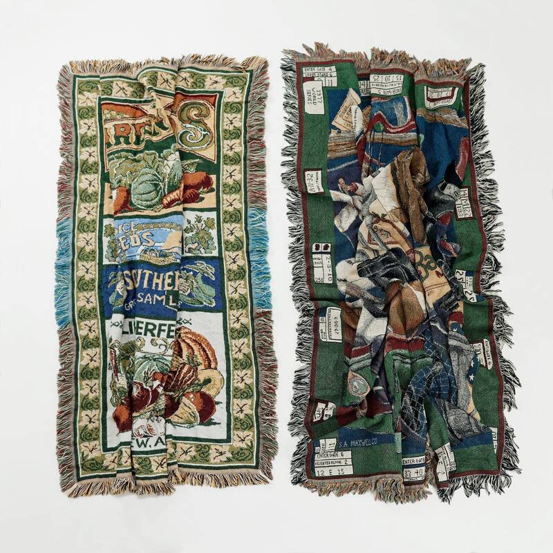 Preloved Woven Tapestry Blankets | Set of 2 | Size: One Size
