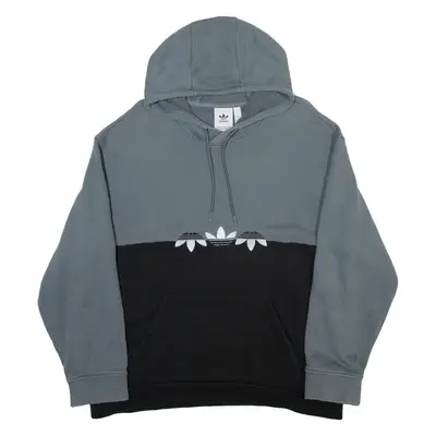 ADIDAS ORIGINALS Mens Blue Hoodie L