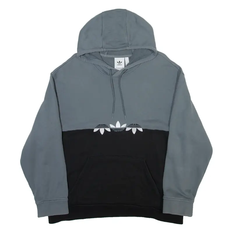 ADIDAS ORIGINALS Mens Blue Hoodie L