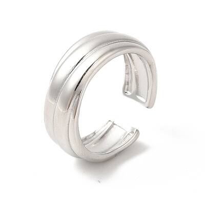 Non-Tarnish 304 Stainless Steel Lined Open Cuff Ring for Women
