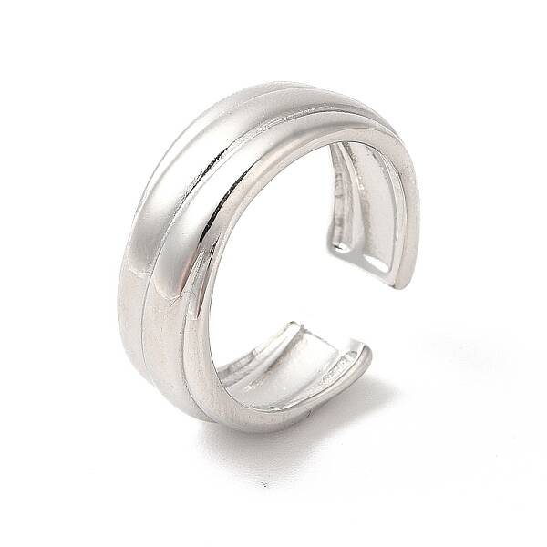 Non-Tarnish 304 Stainless Steel Lined Open Cuff Ring for Women