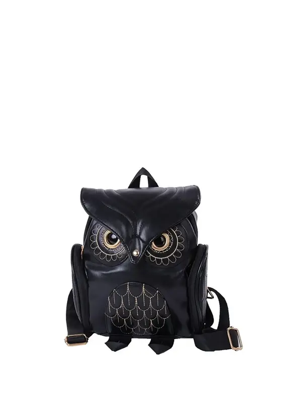 Women's Fashionable Punk Style Owl Design Waterproof Novelty Backpack with Adjustable Strap For Daily Used
