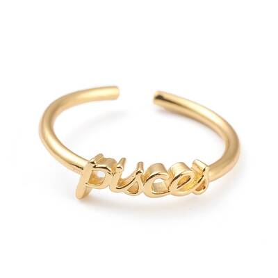 Constellation/Zodiac Sign Brass Cuff Rings