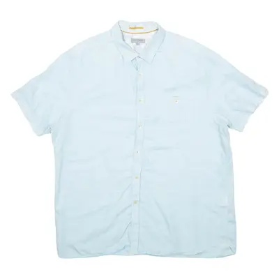 TED BAKER Mens Plain Shirt Blue XL