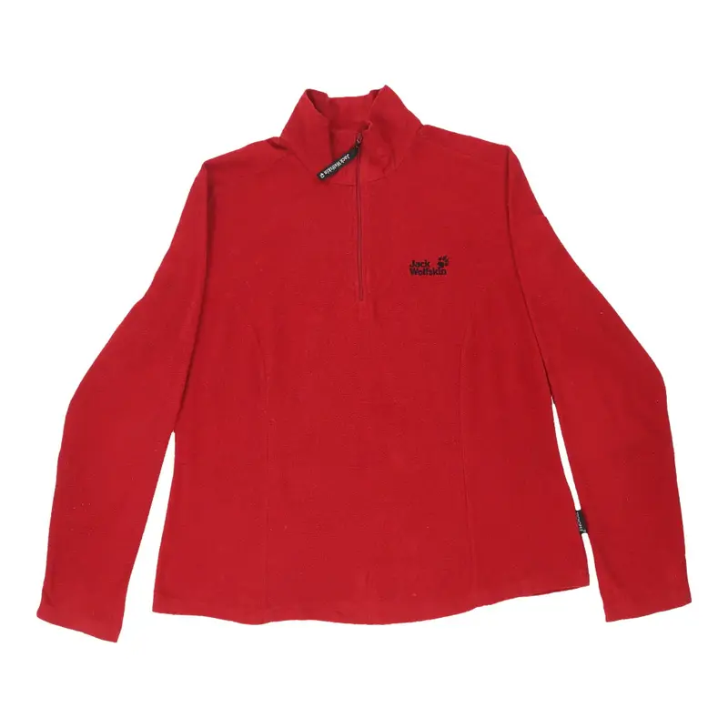 Jack Wolfskin Fleece - Large Red Polyester