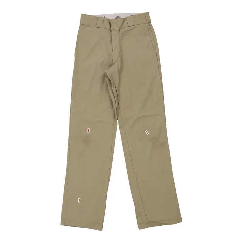 874 Dickies Trousers - 26W UK 6 Beige Polyester Blend