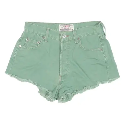 LEVI'S 510 36 Womens Denim Shorts Green S W28
