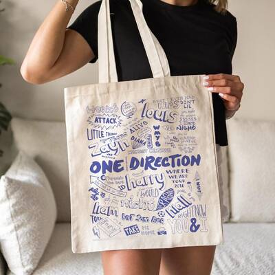 One Direction Doodle Art Tote Bag, Up All Night Album