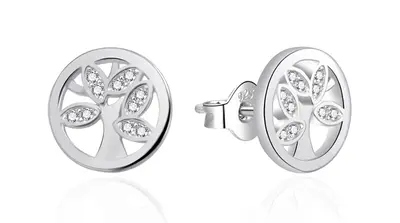 Agato Timeless Silver Tree of Life Earrings AGT-E080PW