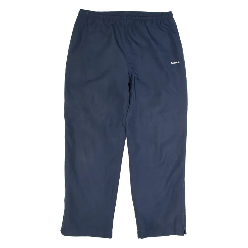REEBOK Womens Track Pants Blue Straight UK 16 W32 L30