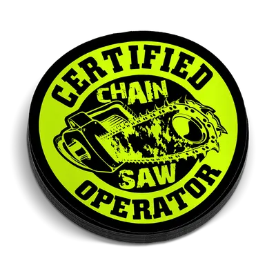 Chain Saw Operator Hard Hat Decal