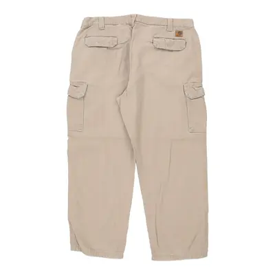 Carhartt Cargo Trousers - 40W 30L Beige Cotton