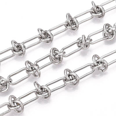 Iron Oval with knot Link Chains