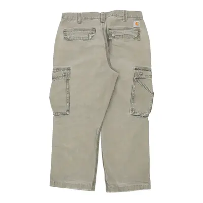 Relaxed Fit. Carhartt Cargo Trousers - 34W 25L Beige Cotton