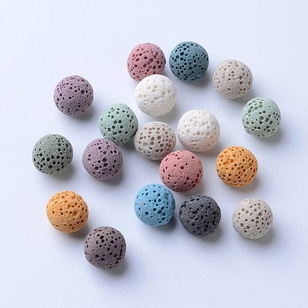 Unwaxed Natural Lava Rock Beads