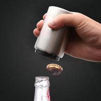 Premium Professional Bottle Opener, Magnetic Automatic Stainless Steel Push Down Opener, No Cap Can Escape, Quick Open for Ki...