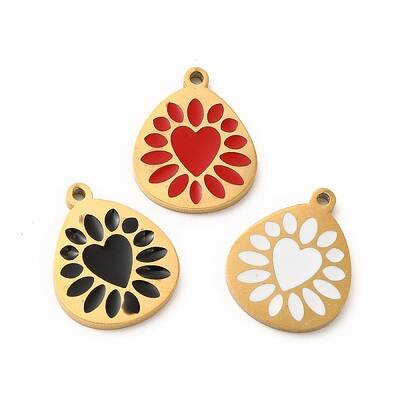 Ion Plating(IP) 304 Stainless Steel Enamel Pendants