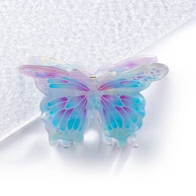 Butterfly PVC Plastic Claw Hair Clips