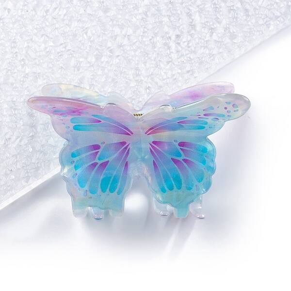 Butterfly PVC Plastic Claw Hair Clips