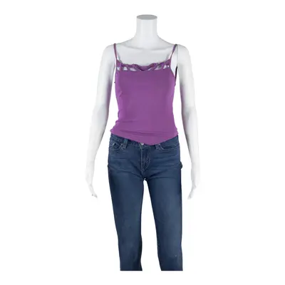 SILL BELLES Y2K Strap Cropped Top Purple Sleeveless Womens S