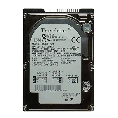07N6017 IBM 20GB 4200RPM IDE Ultra ATA/66 (ATA-5) 2MB Cache 2.5-Inch Hard Drive